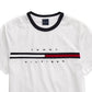 Tommy Hilfiger Men's Tino with Magnetic Closure at Shoulders T-Shirt White Size Large