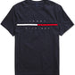 Tommy Hilfiger Men's Tino Magnetic Closure At Shoulders T Shirt Blue Size Small