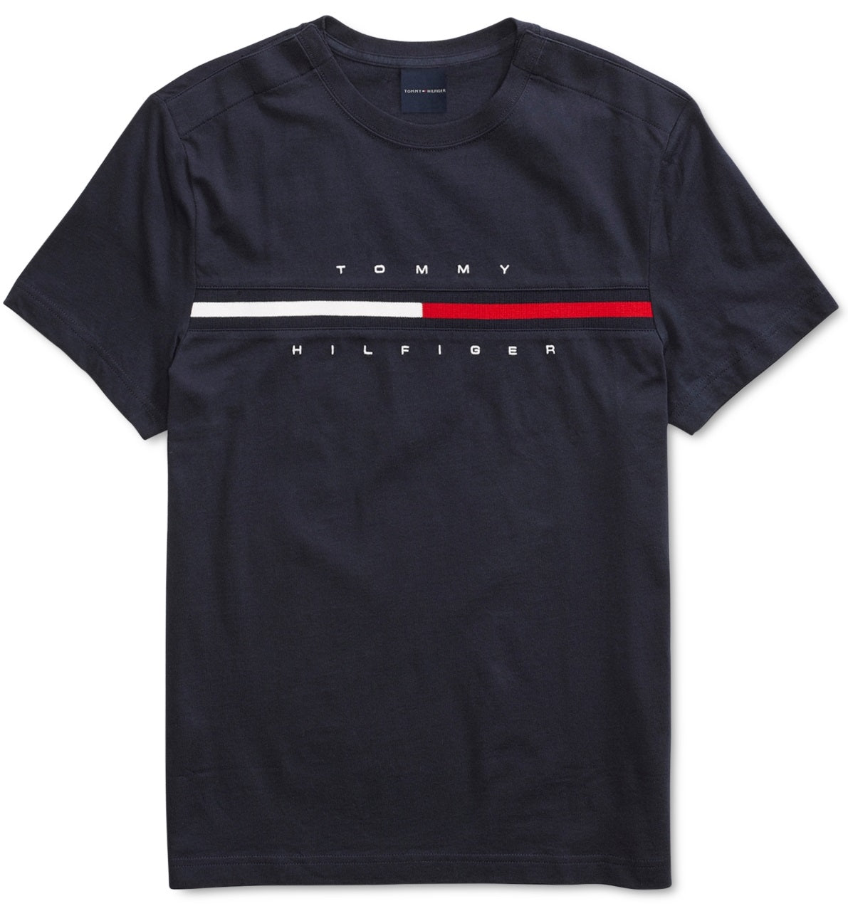 Tommy Hilfiger Men's Tino Magnetic Closure At Shoulders T Shirt Blue Size Small