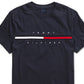 Tommy Hilfiger Men's Tino Magnetic Closure At Shoulders T Shirt Blue Size Small