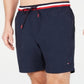 Tommy Hilfiger Men's 7 Atlantic Swim Trunks Blue Size X-Large