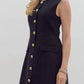 Entro - Solid Sleeveless Mini Dress