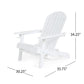 Zenithia Outdoor Foldable Adirondack Chair With 2 Cup Holders