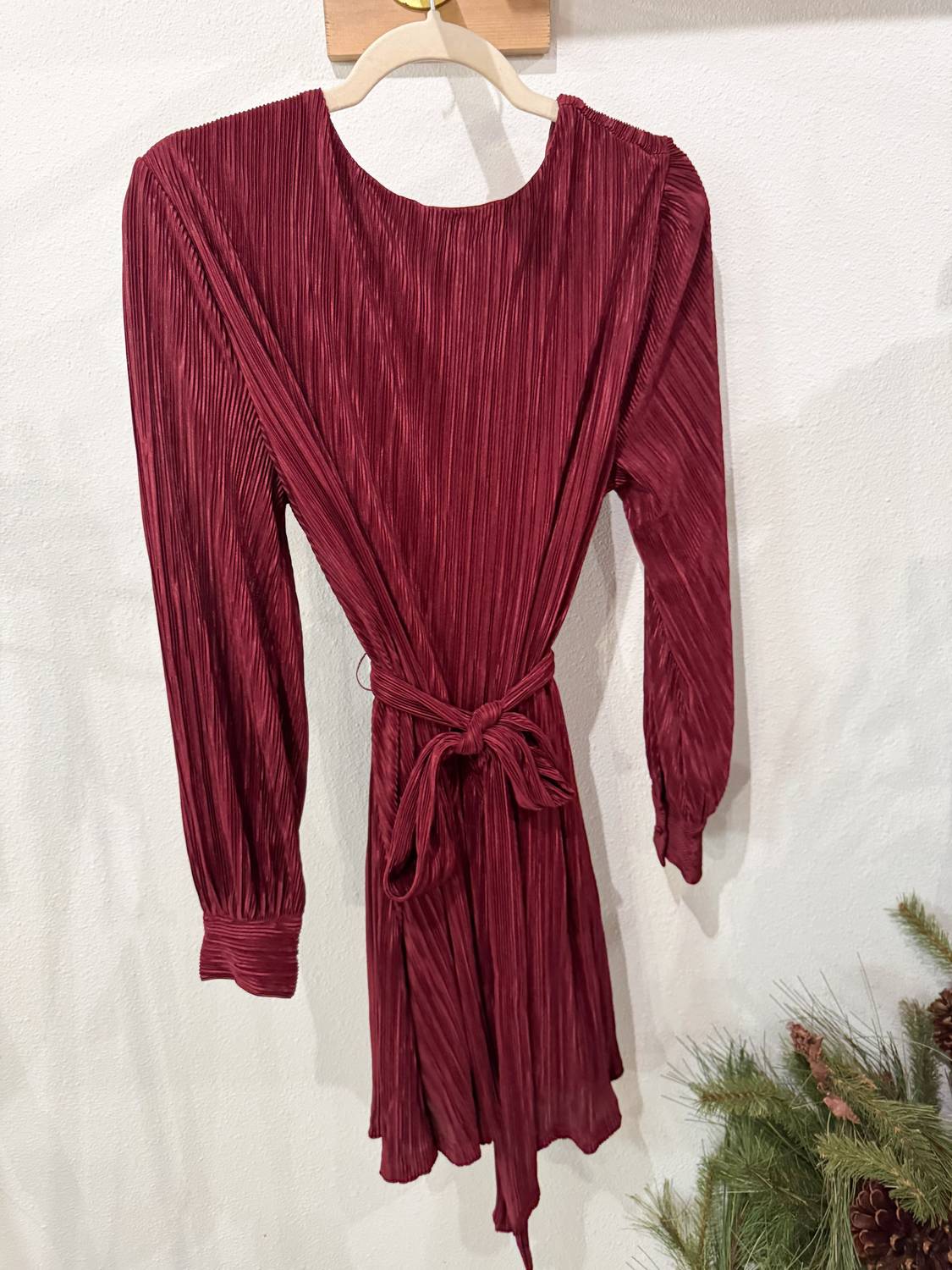 Dress Forum - Abby Pleated Tie Waist Mini Dress