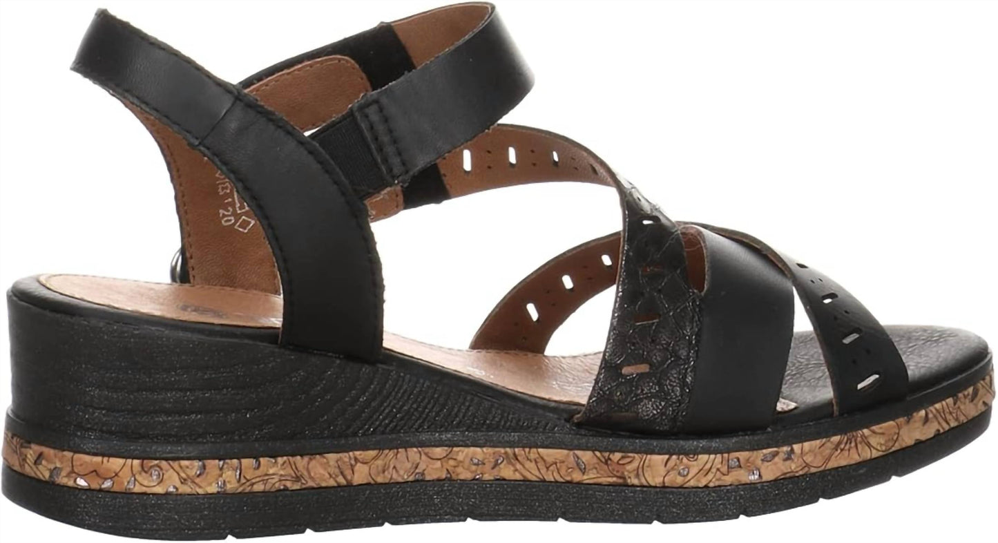 Remonte - Women's Wedge Heel Leather Sandals