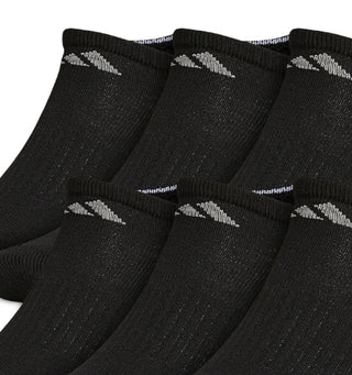 adidas Men's Cushioned Athletic 6 Pack Socks Black Size 6-12