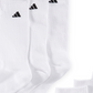 adidas Men's Cushioned Crew Extended 6 Pack Socks White Size 12-16