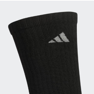 adidas Men's 6 Pack Cushioned Crew Extended Socks Black Size 12-16