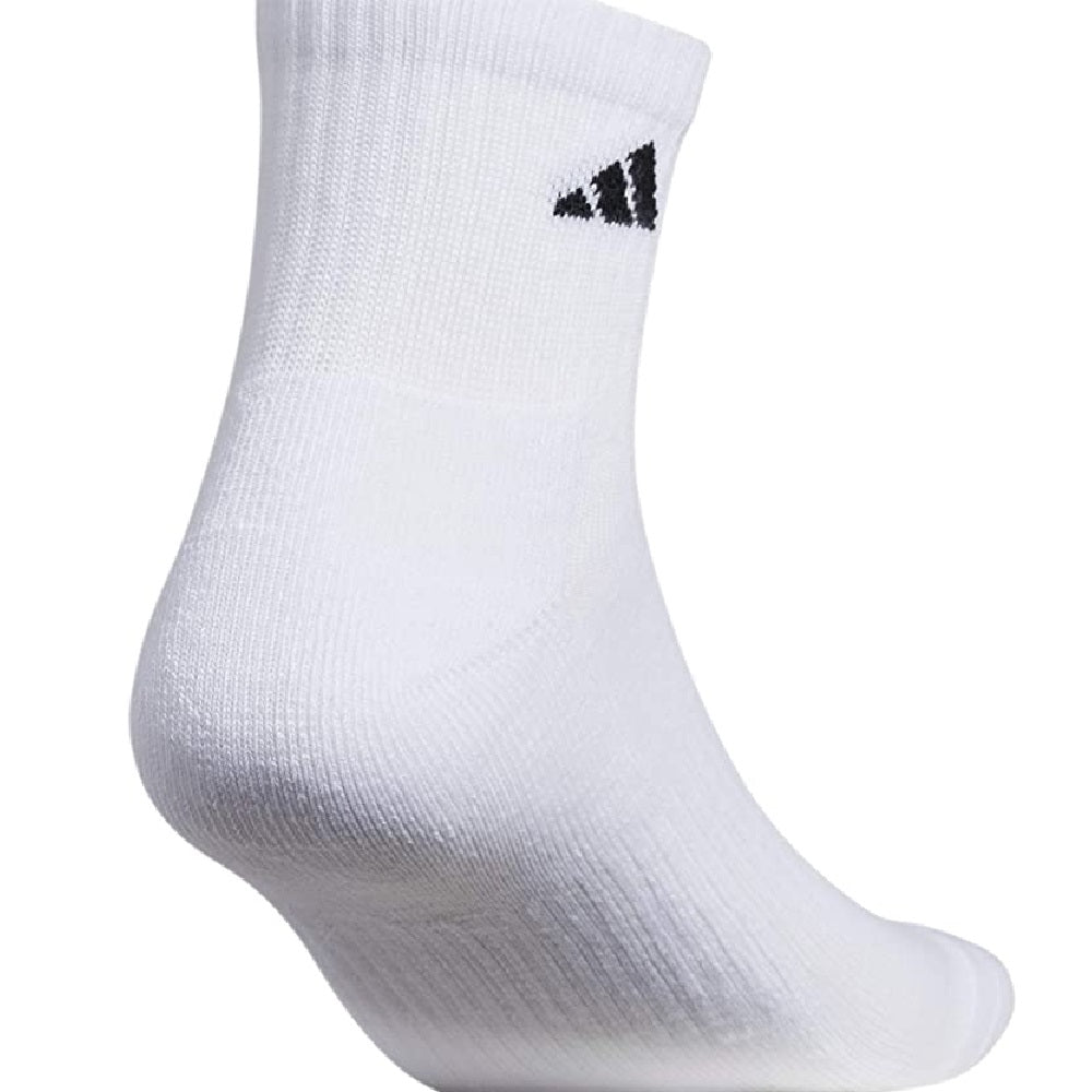 adidas Men's Cushioned Quarter Extended 6 Pack Socks White Size 12-16
