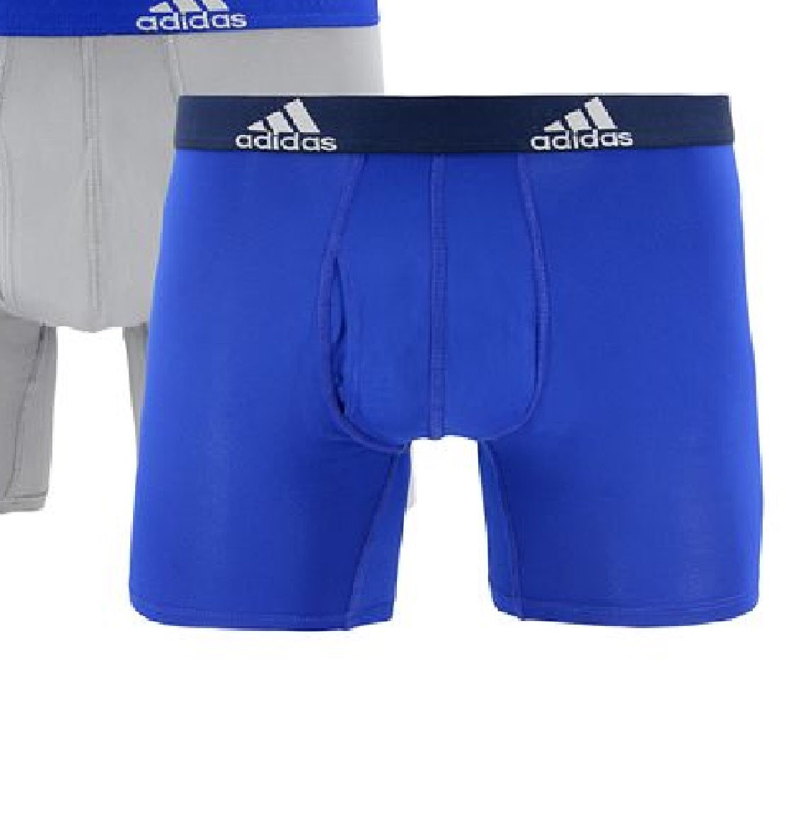 adidas Men's 3 Pk Climalite Boxer Briefs Blue Size Medium
