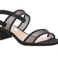 Nina Women's Ganice Block Heel Mesh Sandal Black Size 5 M