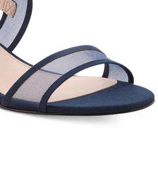 Nina Women's Ganice Mesh Strap Sandal Blue Size 8.5 M