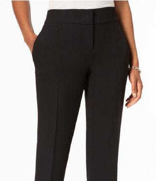 Kasper Women's Slim Straight Leg Modern Trousers Black Size 4