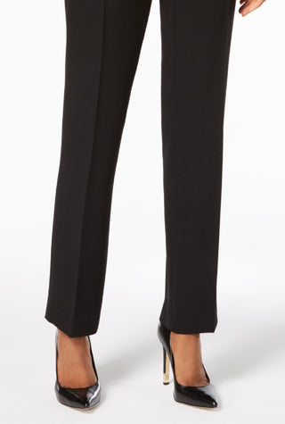 Kasper Women's Slim Straight-Leg Trousers Black