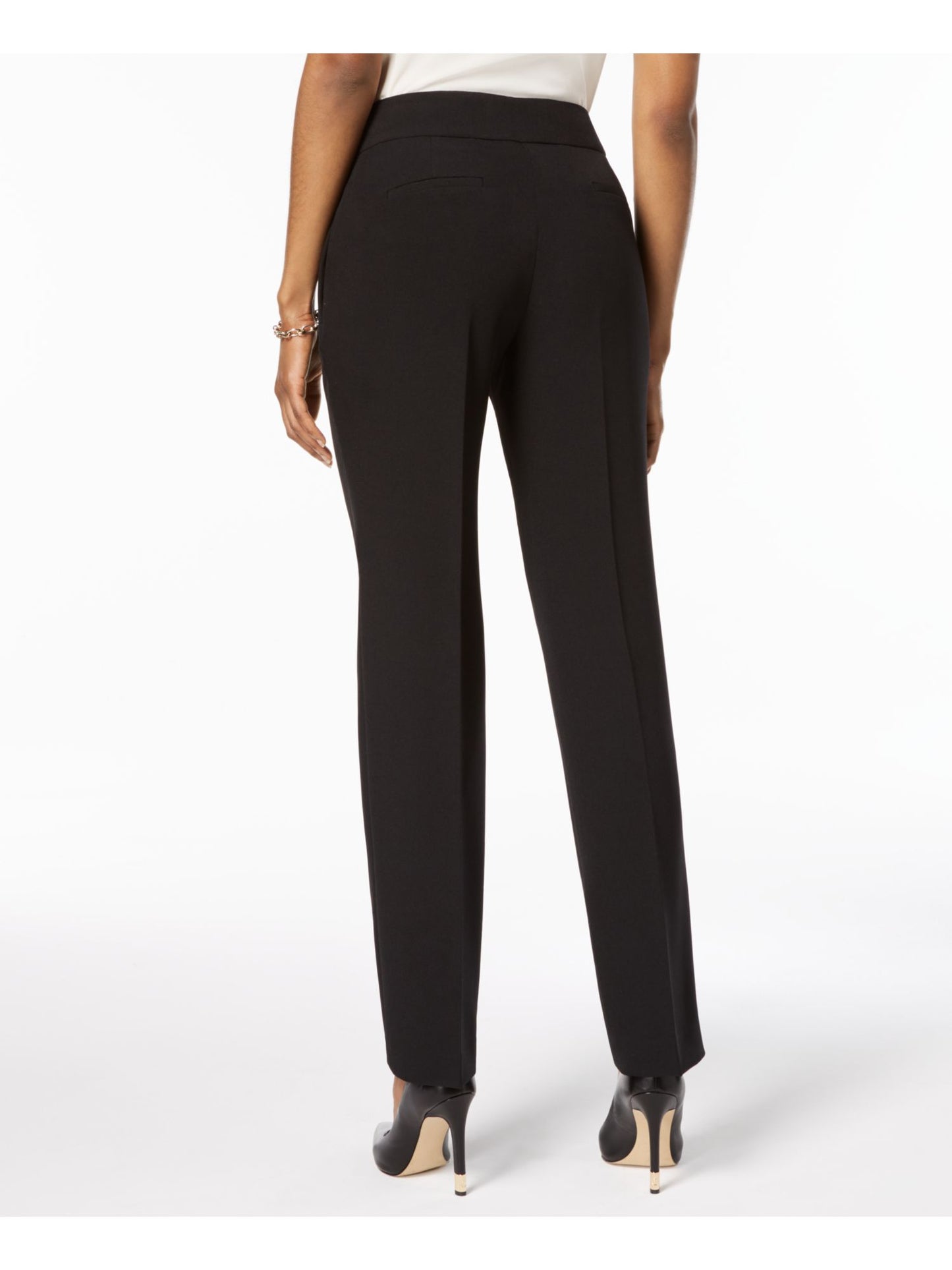 Kasper Women's Slim Straight Leg Trousers Black Size 8Petite