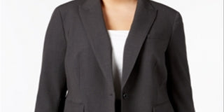 Anne Klein Women's One Button Blazer Gray Size 20W