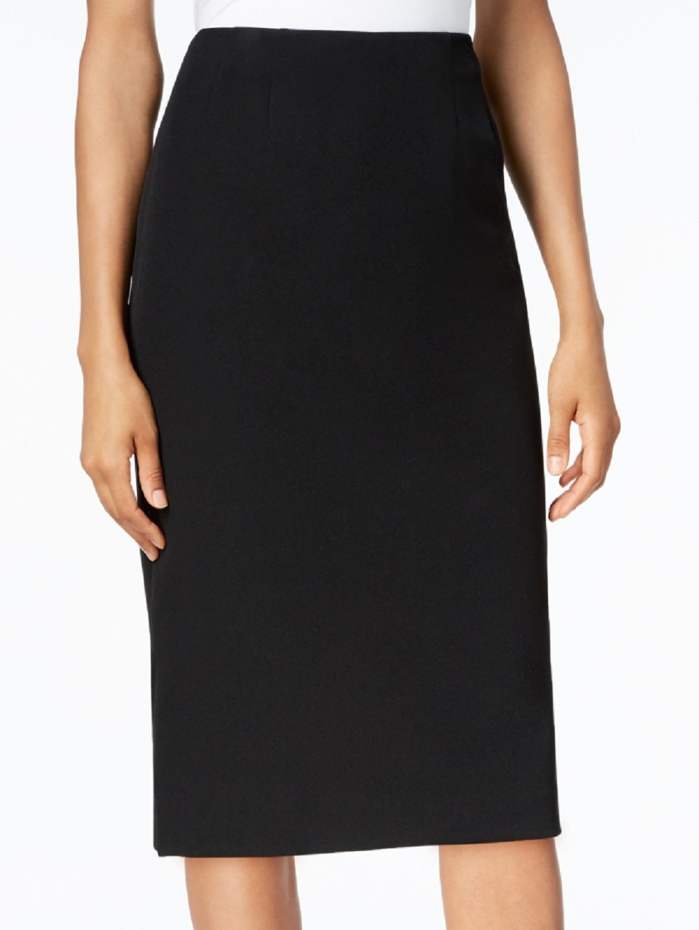 Kasper Women's Pencil Midi Skirt Black Size 6Petite