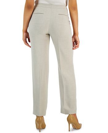 Kasper Women's Tab Waist Modern Dress Pants Blue Size 8