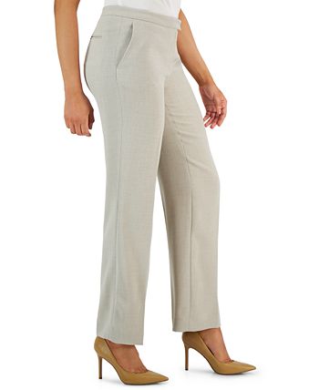 Kasper Women's Tab Waist Modern Dress Pants Blue Size 8