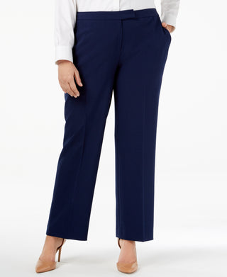 Kasper Women's Modern Dress Pants Blue Size 24W