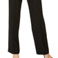 Kasper Women's Tab Waist Straight Fit Modern Dress Pants Black Size 14