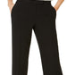 Kasper Women's Tab Waist Modern Dress Pants Black Size 18