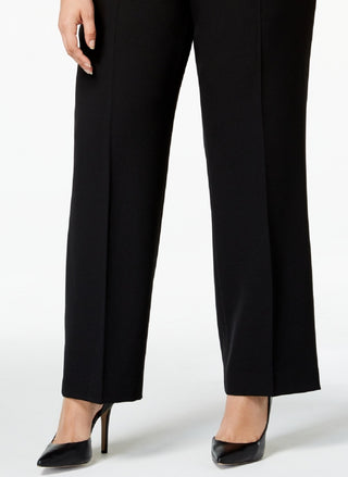 Kasper Women's Modern Dress Pants Black Size 16W