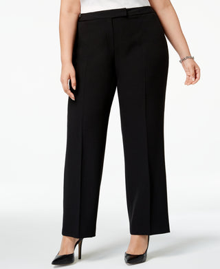 Kasper Women's Modern Dress Pants Black Size 16W