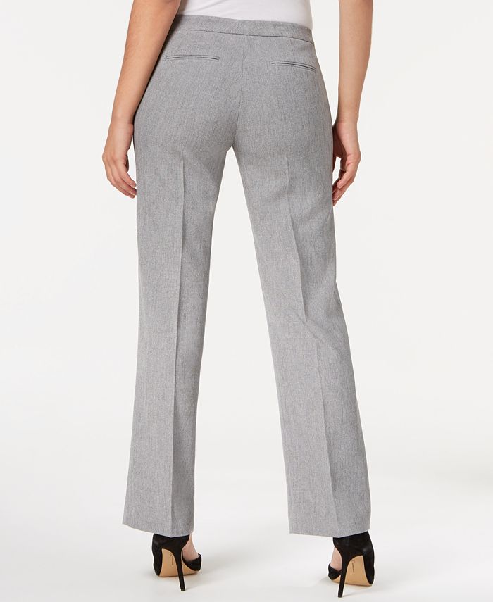 Kasper Women's Tab Waist Modern Dress Pants Gray Size 12 Petite