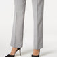 Kasper Women's Tab Waist Straight Fit Modern Dress Pants Gray Size 14 Petite