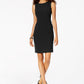 Kasper Women's Crew Neck Sheath Dress Black Size 14