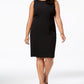 Kasper Women's Sleeveless Sheath Dress Black Size 16W