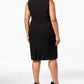 Kasper Women's Sleeveless Sheath Dress Black Size 16W