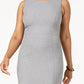 Kasper Women's Sleeveless Sheath Dress Gray Size 18
