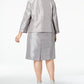 Le Suit Women's Flyaway Dress Suit Gray Petite Small