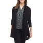 Anne Klein Women's Peplum Long Cardigan Black Size Small