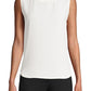 Anne Klein Women's Scoop Neck Sleeveless Blouse White Size XX-Large