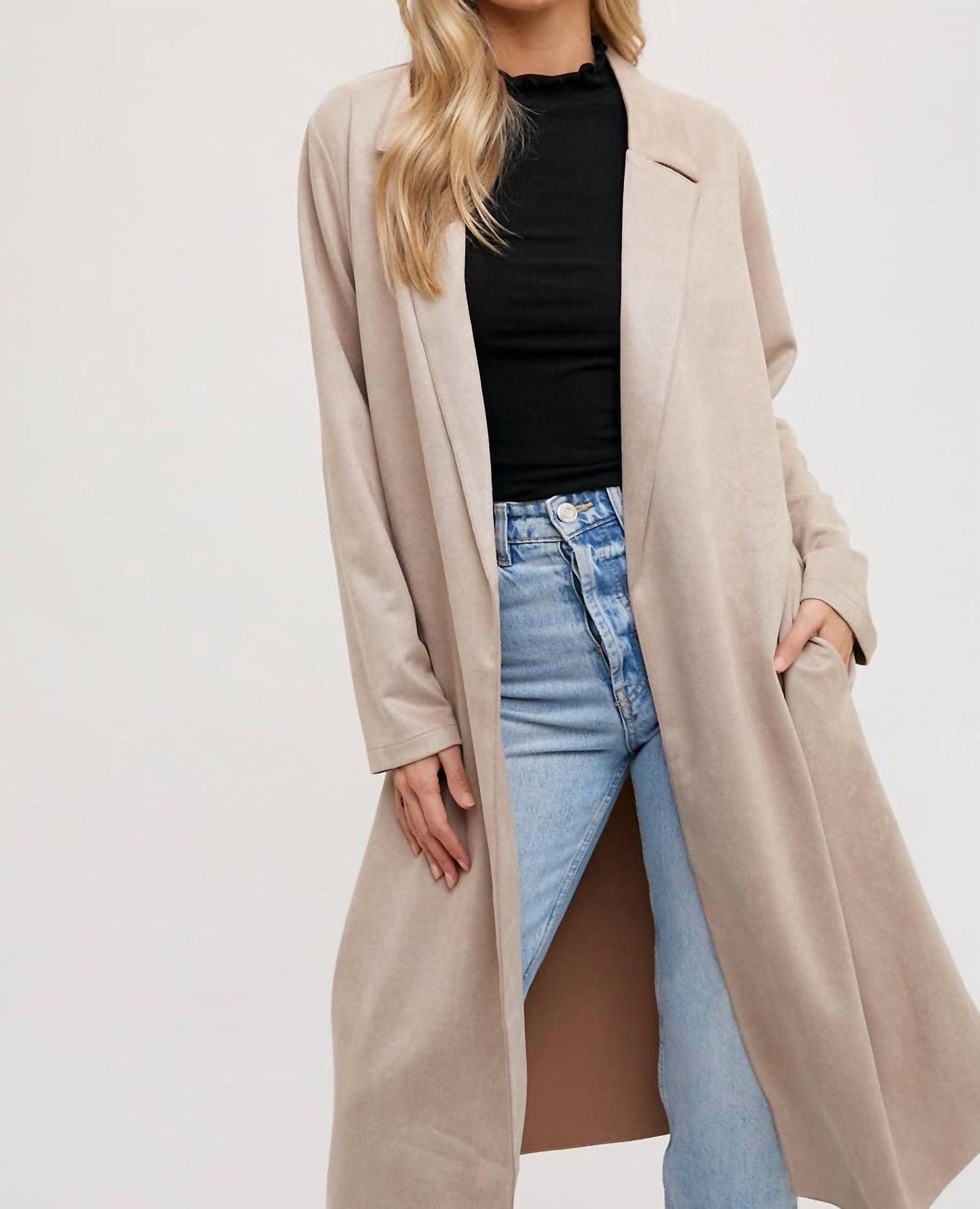 Bluivy - Brittney Faux Suede Coat