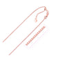 14k Rose Gold Adjustable Box Chain 0.85mm