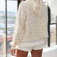 Bucketlist - Delicate Peony Floral Print Cropped Pullover Hoodie