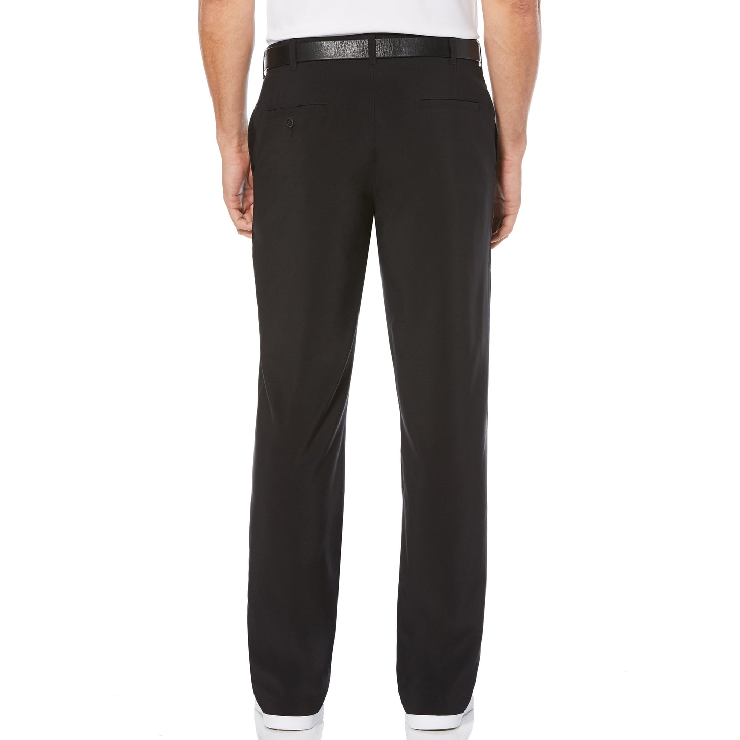 Ben Hogan Men's Solid Active Flex Waistband 4 Way Stretch Flat Front Golf Pant Black Size 36X30
