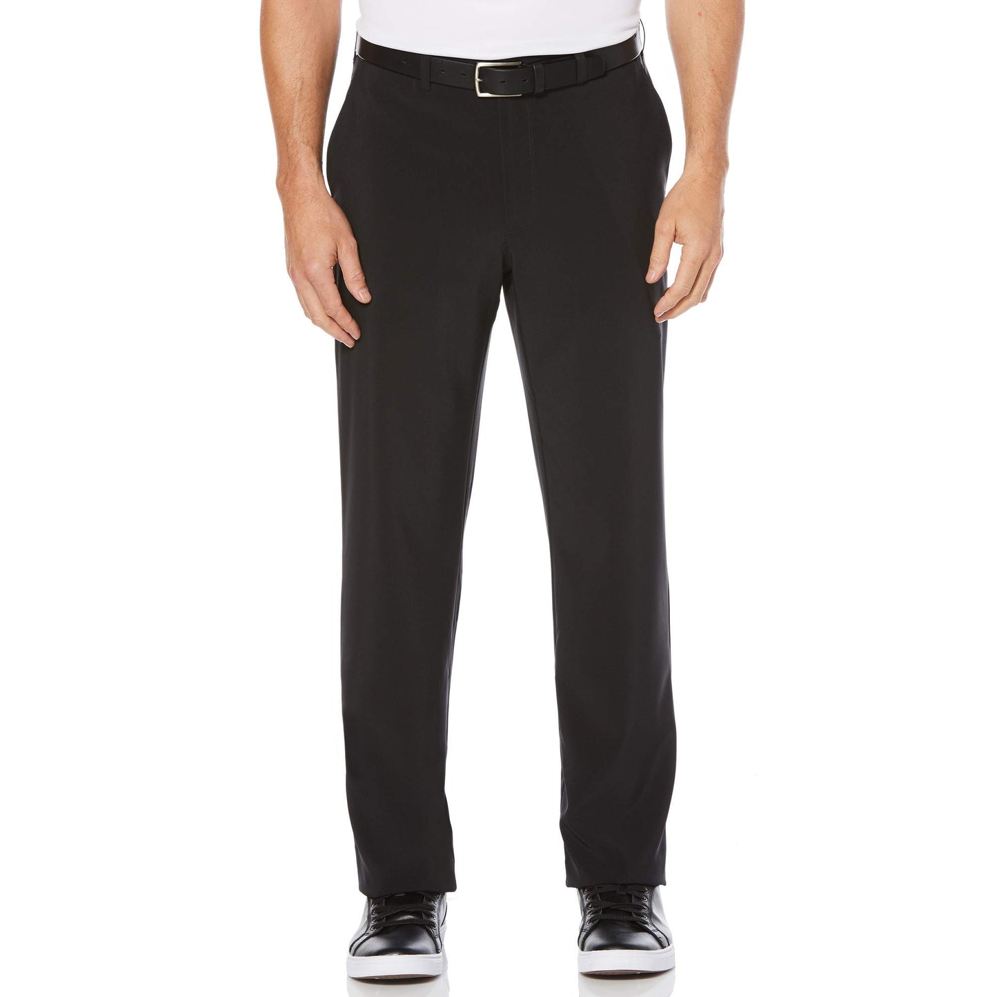 Ben Hogan Men's Solid Active Flex Waistband 4 Way Stretch Flat Front Golf Pant Black Size 36X30
