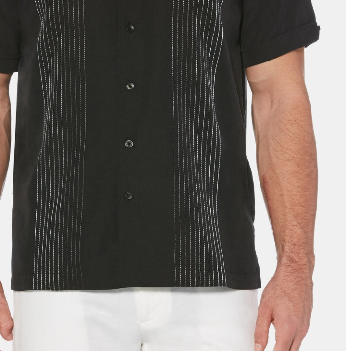 Cubavera Men's Ombre Stripe Shirt Black Size XX-Large