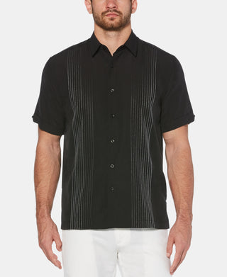 Cubavera Men's Ombre Stripe Shirt Black Size XX-Large