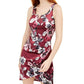 BCX Womens Purple Floral Sleeveless V Neck Short Sheath Cocktail Dress Size 3