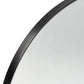 24x36 Inch Black Metal Framed Arched Bathroom Mirror