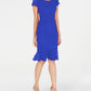 Thalia Sodi Women's Short Sleeve Lace Dress Navy Size Extra Small