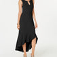 Thalia Sodi Women's Flounce-Hem Maxi Dress Black