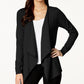 Thalia Sodi Women's Lace-Up-Back Flyaway Cardigan Black Size Small