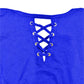 Thalia Sodi Women's Lace-Up-Back Flyaway Cardigan Blue